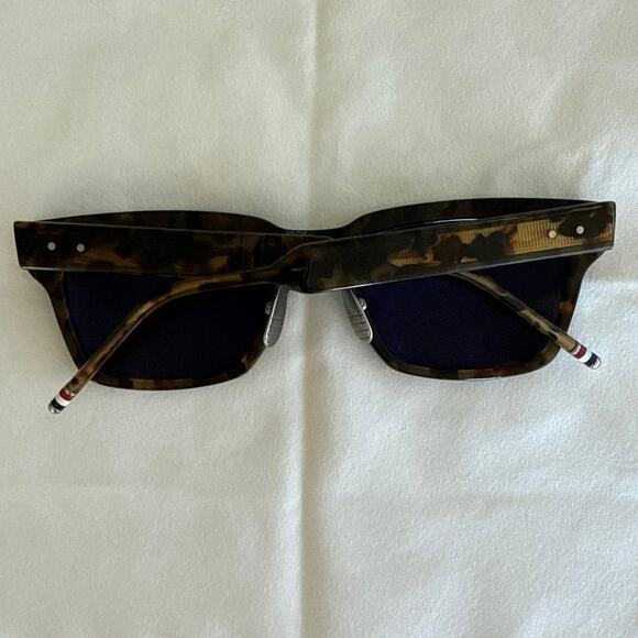 Thom Browne - 418 Square-Frame Tortoise shell Acetate Sunglasses - Picture 3 of 9